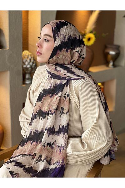 Modakaşmir Spring Rhythm Pattern Bamboo Shawl