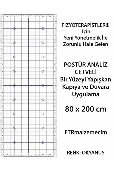 FTRMALZEMECİM Postür Analiz Cetveli Taşınabilir | Duruş ve Omurga Değerlendir...