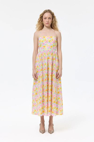 Quzu Rochie lungă florală cu spate decoltat