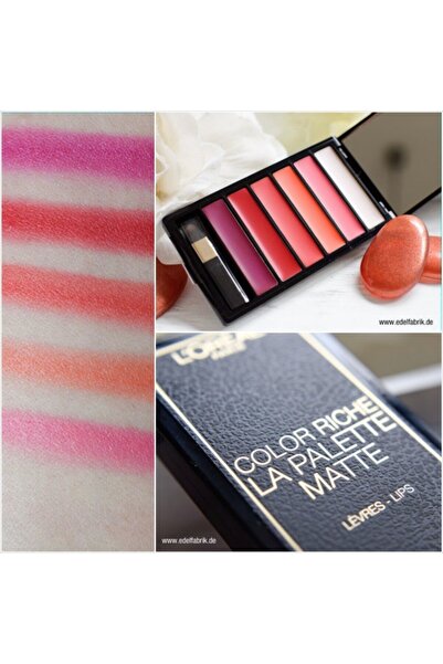 L'Oreal Paris Loreal Color Riche La Palette Matte Bold Lipstick Palette 6 Colors