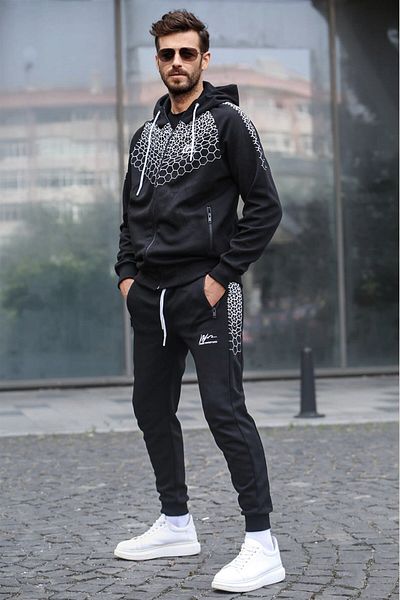 Madmext Σετ φόρμας με κουκούλα σε μαύρο χρώμα 5906