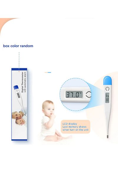 Choice 1 قطعة (1 نوع) 1 قطعة مقياس حرارة رقمي C&F قابل للتبديل للأطفال مقياس حرارة إلكتروني رخيص إنذار الحمى
