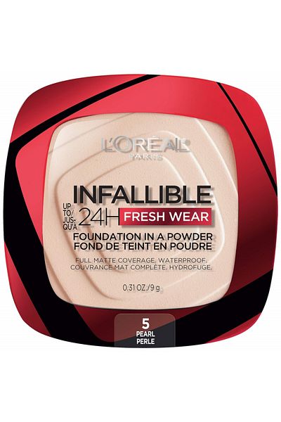L'Oreal Paris Pudra de fat, L'Oréal, Infallible 24H Fresh Wear, make-up v pudru, odstín 5 Pearl, 9 g