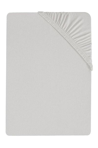 COTENCONCEPT 200 X 200 cm Oversize Plain Cotton Double Elastic Fitted Combed Bed Sheet