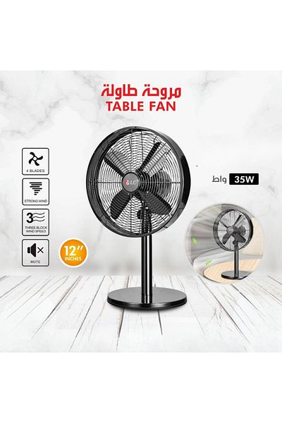 DLC DLC DLC-31062 Floor and Stand Fan - 3 Speeds, 4 Blades, Silent Operation
