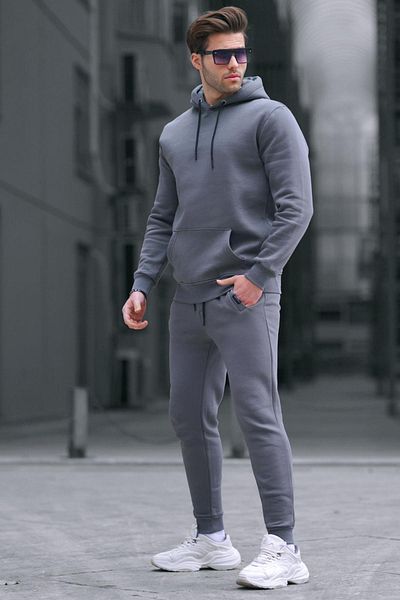 Madmext Smoked Hooded Basic αθλητικές φόρμες 5905