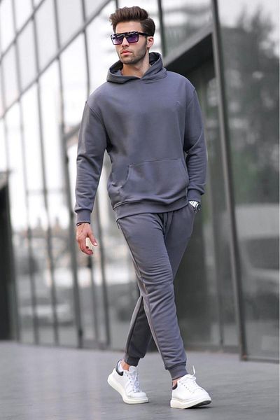 Madmext Smoked Hooded Basic αθλητικές φόρμες 5928