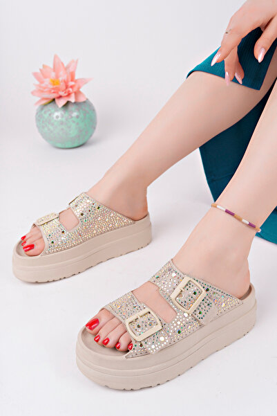 ROOC Orthopedic Stone Women's Slippers - Beige