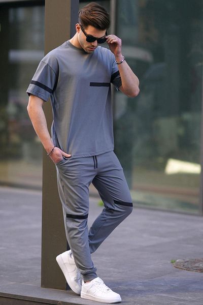Madmext Smoked Short Sleeve Tracksuit Set 5939