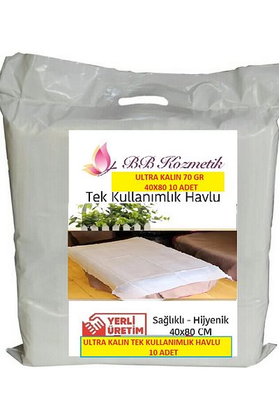 BB KOZMETİK Disposable Ultra Thick Hair Towel 40X80 Size 10 Pieces