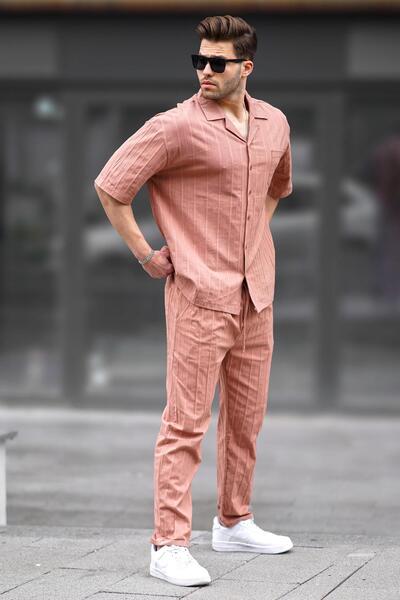 Madmext Férfi teve ing-nadrág szett 5936