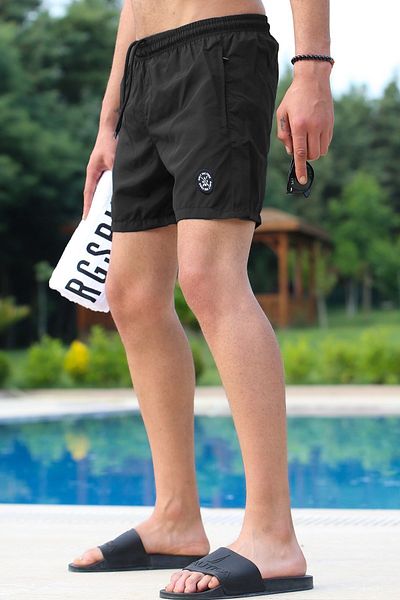 Madmext Black Basic Sea Shorts 4262