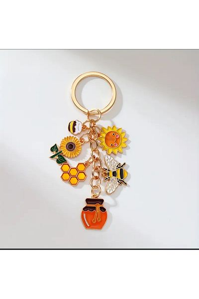 Purple Adv Design Bee Bee Keychain