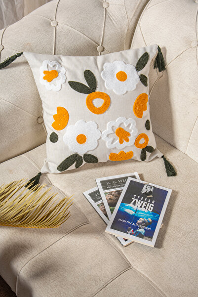 Bade Design Punch Nakışlı Kırlent Kılıfı Yastık Klıfı Çok Tercih Edilen