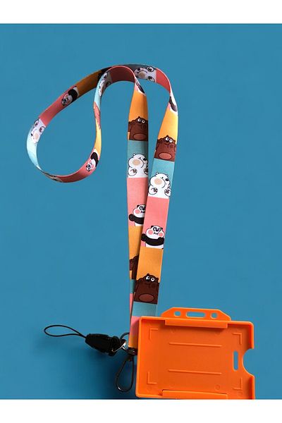 Staffy Colorful Kafadar Bears Collar Rope and Card Holder