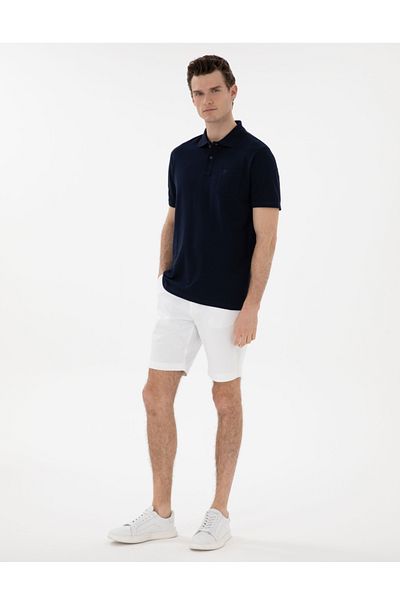 Pierre Cardin tricou cu guler ondulat cu buzunar, cu croiala normala