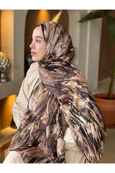 Modakaşmir Mural Pattern Bamboo Shawl