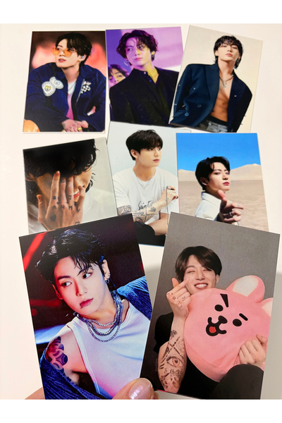Pankart Evi Set de cărți foto BTS Jungkook 8 buc - Decorare clipboard Kpop