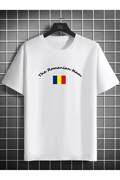 Massgai Unisex dizajn Rumunski Štampano Oversize kroj 100% pamuk T-shirt