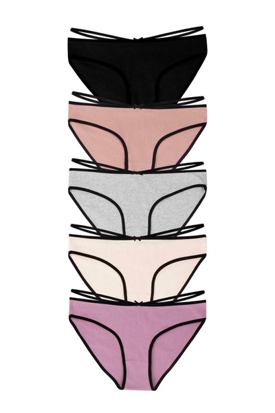 Dominatrend Set de material reiat bucăți de lenjerie de corp din bumbac Dominant