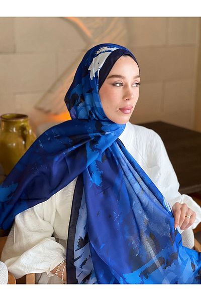 Modakaşmir Ocean Pattern Lina Shawl