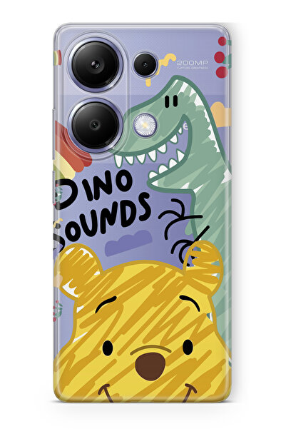 moonset Xiaomi Redmi Note 13 Pro 4G Uyumlu Winnie Tasarımlı Baskılı Şeffaf Te...