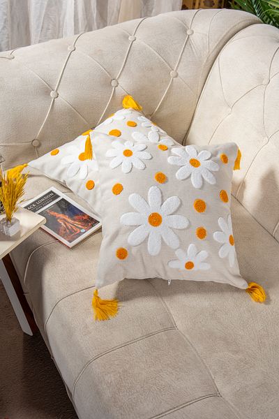 Bade Design 2-Piece Punch Embroidered Throw Pillow Cover Pillow Cover Very Preferred Dream