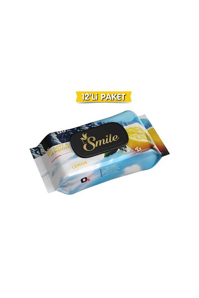 SMILE Soft&Sensitive Lemon Wet Towel 12X120 12 Pack 1440 Sheets