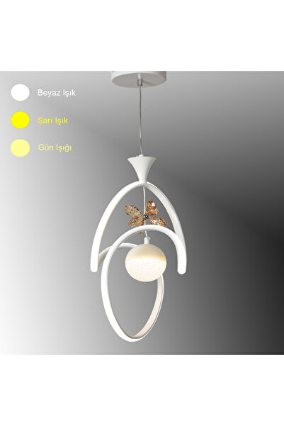 TT AYDINLATMA TT334-TPL-BY TT Aydınlatma Badem Modeli Mat Beyaz Tek Toplu 3 R...