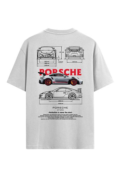 VEK Tricou pentru copii Porsche 100% bumbac imprimat cu masina