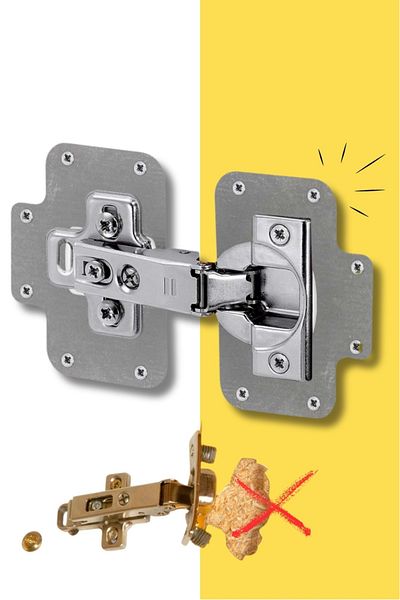 pratikmen Practical Stainless Cabinet Door Hinge Repair Sheet, Cabinet Repair Repair Kit 2 Pieces
