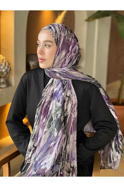 Modakaşmir Mural Pattern Bamboo Shawl