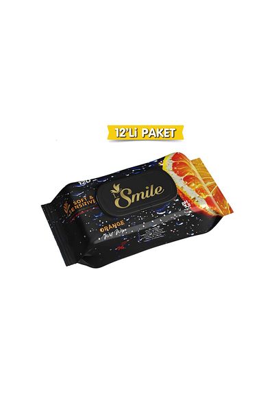 SMILE Soft&Sensitive Orange Wet Towel 12X120 12 Pack 1440 Sheets