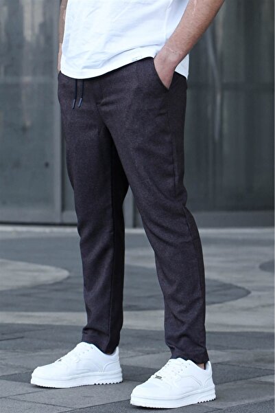 Madmext Brown Regular Fit Basic Jogger Trousers 5481