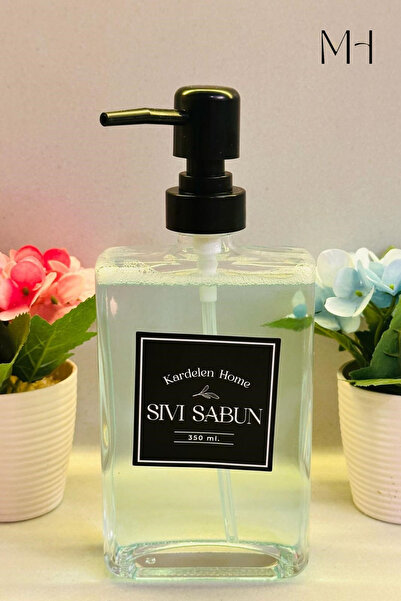 MAKRİ HOME Dozator de săpun lichid și detergent din sticlă cu design modern ș...