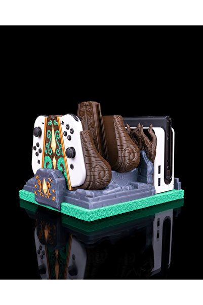 OddieArtStore Nintendo Switch Dock Kapağı +İkili Joy-Con Kılıf ( Tapınak Şeki...