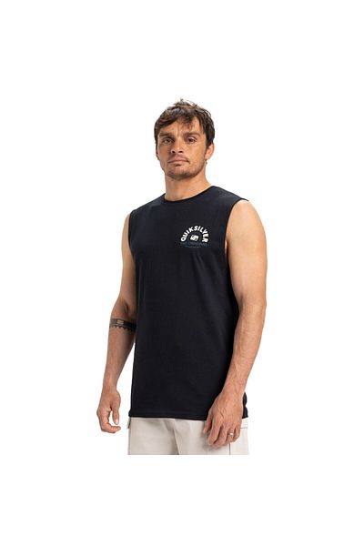 Quiksilver Αρχική Summer Road Muscle Ανδρικό μαύρο μπλουζάκι Ανδρικό μπλουζάκι Eqyzt08029