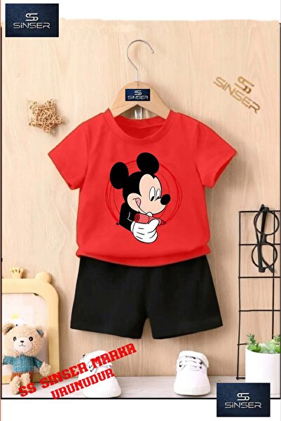 SS SİNSER Tricou cu gât rotund cu imprimeu special pentru copii „MICKEY DAIRE...