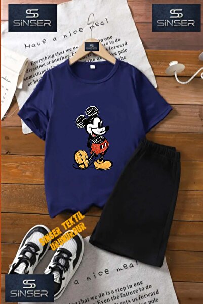 SS SİNSER Tricou cu gât rotund cu imprimeu special „MICKEY PAINTING DRAWING” ...