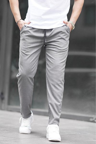 Madmext Anthrazitfarbene Herrenhose mit geradem Bein 6531