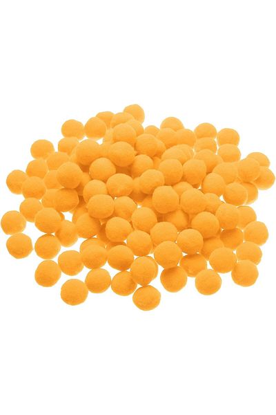 Hobialem 100 Pieces 2Cmorange Pompom Soft Pompom Plush