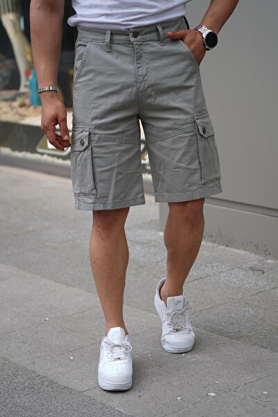 IMPOSING JNS Erkek Rahat Kesim Regular Kargo Cepli Çağla Kargo Şort Yeni Sezon