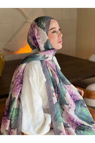Modakaşmir Hydrangea Pattern Lina Shawl