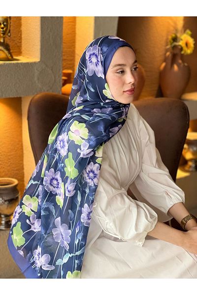 Modakaşmir Σάλι Lina με σχέδιο Fiori