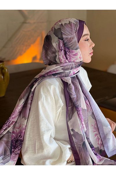 Modakaşmir Hydrangea Pattern Lina Shawl