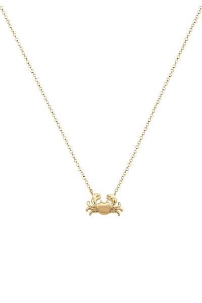 ELLI Necklace Crab Beach Zodiac Sign Gold Plated 925 Sterling Silver