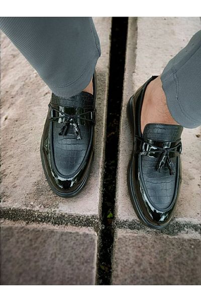 RONX Patent Leather, Black Men's Shoes - Stylish and Comfortable Casual Classic Model