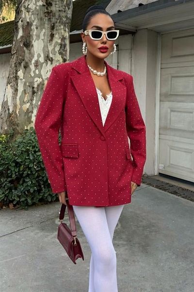 KAZAK Stone Detailed Premium Blazer Jacket 6122