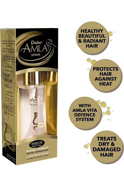 Dabur Amla Dabur Amla Hair Serum for Dry and Damaged Hair (Snake Oil) 50ml