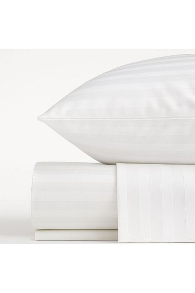 JANGEAR Striped Satin Bed Sheets Set, Luxury Original Cotton Satin Height 30cm